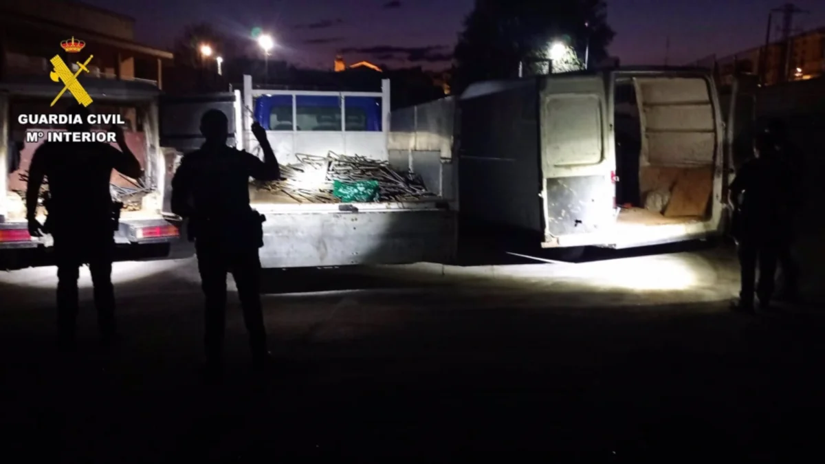Detienen a 5 individuos por el hurto de material en una construcción del AVE en Malpartida de Plasencia 